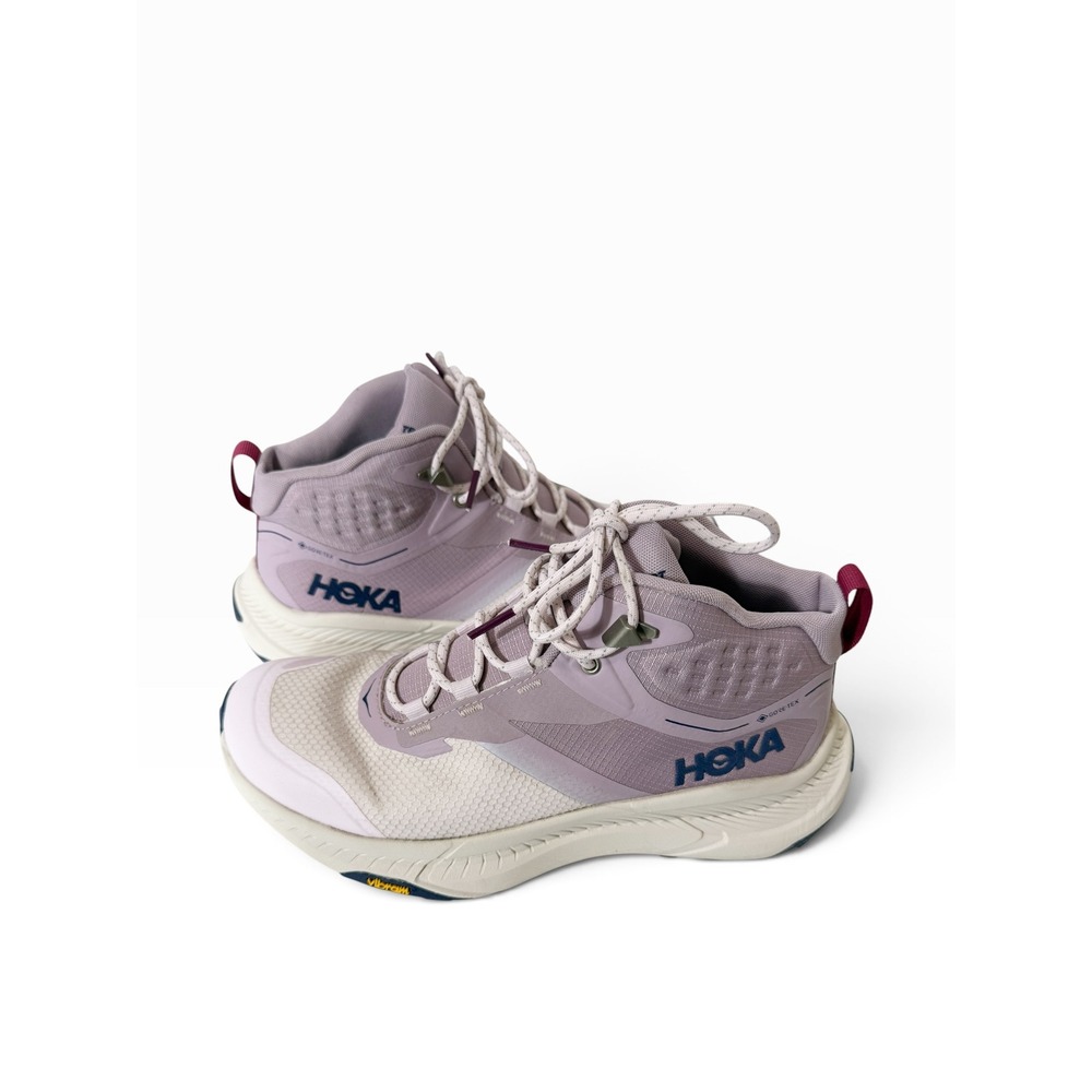 HOKA Womens Transport Hike GORE-TEX Lilac Cream Bootie Sneakers Size 8.5
